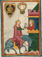 An illustration from Große Heidelberger Liederhandschrift (Codex Manesse) (1300)