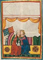 An illustration from Große Heidelberger Liederhandschrift (Codex Manesse) (1300)
