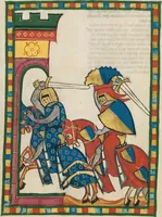 An illustration from Große Heidelberger Liederhandschrift (Codex Manesse) (1300)