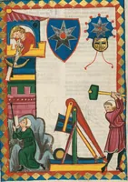 An illustration from Große Heidelberger Liederhandschrift (Codex Manesse) (1300)