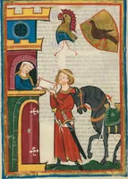 An illustration from Große Heidelberger Liederhandschrift (Codex Manesse) (1300)