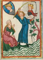 An illustration from Große Heidelberger Liederhandschrift (Codex Manesse) (1300)