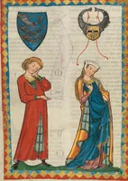 An illustration from Große Heidelberger Liederhandschrift (Codex Manesse) (1300)