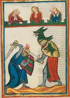 An illustration from Große Heidelberger Liederhandschrift (Codex Manesse) (1300)