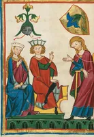 An illustration from Große Heidelberger Liederhandschrift (Codex Manesse) (1300)