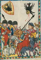 An illustration from Große Heidelberger Liederhandschrift (Codex Manesse) (1300)