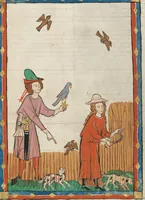 An illustration from Große Heidelberger Liederhandschrift (Codex Manesse) (1300)