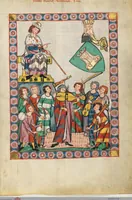 An illustration from Große Heidelberger Liederhandschrift (Codex Manesse) (1300)