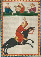 An illustration from Große Heidelberger Liederhandschrift (Codex Manesse) (1300)
