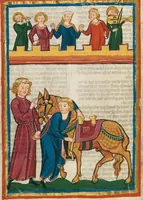 An illustration from Große Heidelberger Liederhandschrift (Codex Manesse) (1300)