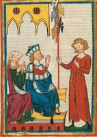 An illustration from Große Heidelberger Liederhandschrift (Codex Manesse) (1300)