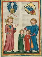 An illustration from Große Heidelberger Liederhandschrift (Codex Manesse) (1300)