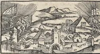 An illustration from Heydenweldt Vnd [und] irer Götter anfängcklicher vrsprung [Ursprung]: durch was verwhänungen den selben etwas vermeynter macht zugemessen, vmb dero wille[n], sie von den alten verehert worden ... (1554)