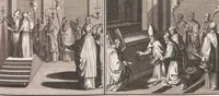 Picture 71 of 312 from Heilige Ceremonien, Gottes und Götzen-Dienste aller Völcker der Welt, Oder Eigentliche Vorstellung und summarischer Begriff, der vornehmsten Gottes-Dienstlichen Pflichten, Kirchen- und Tempel-Gebräuchen, der Christlich- und abgöttischen Völcker der gantzen Welt: Welche Nach des Berühmten Picarts Erfindung in Kupfer gestochen, und verlegt worden (1748), leaf 101