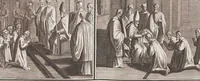 Picture 96 of 312 from Heilige Ceremonien, Gottes und Götzen-Dienste aller Völcker der Welt, Oder Eigentliche Vorstellung und summarischer Begriff, der vornehmsten Gottes-Dienstlichen Pflichten, Kirchen- und Tempel-Gebräuchen, der Christlich- und abgöttischen Völcker der gantzen Welt: Welche Nach des Berühmten Picarts Erfindung in Kupfer gestochen, und verlegt worden (1748), leaf 118