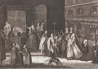Picture 102 of 312 from Heilige Ceremonien, Gottes und Götzen-Dienste aller Völcker der Welt, Oder Eigentliche Vorstellung und summarischer Begriff, der vornehmsten Gottes-Dienstlichen Pflichten, Kirchen- und Tempel-Gebräuchen, der Christlich- und abgöttischen Völcker der gantzen Welt: Welche Nach des Berühmten Picarts Erfindung in Kupfer gestochen, und verlegt worden (1748), leaf 120