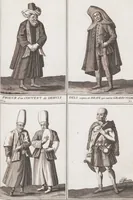 An illustration from Heilige Ceremonien, Gottes und Götzen-Dienste aller Völcker der Welt, Oder Eigentliche Vorstellung und summarischer Begriff, der vornehmsten Gottes-Dienstlichen Pflichten, Kirchen- und Tempel-Gebräuchen, der Christlich- und abgöttischen Völcker der gantzen Welt: Welche Nach des Berühmten Picarts Erfindung in Kupfer gestochen, und verlegt worden (1748)