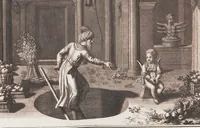 Picture 183 of 312 from Heilige Ceremonien, Gottes und Götzen-Dienste aller Völcker der Welt, Oder Eigentliche Vorstellung und summarischer Begriff, der vornehmsten Gottes-Dienstlichen Pflichten, Kirchen- und Tempel-Gebräuchen, der Christlich- und abgöttischen Völcker der gantzen Welt: Welche Nach des Berühmten Picarts Erfindung in Kupfer gestochen, und verlegt worden (1748), leaf 180