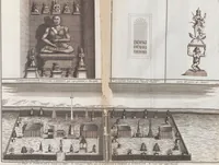 An illustration from Heilige Ceremonien, Gottes und Götzen-Dienste aller Völcker der Welt, Oder Eigentliche Vorstellung und summarischer Begriff, der vornehmsten Gottes-Dienstlichen Pflichten, Kirchen- und Tempel-Gebräuchen, der Christlich- und abgöttischen Völcker der gantzen Welt: Welche Nach des Berühmten Picarts Erfindung in Kupfer gestochen, und verlegt worden (1748)