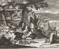 Picture 226 of 312 from Heilige Ceremonien, Gottes und Götzen-Dienste aller Völcker der Welt, Oder Eigentliche Vorstellung und summarischer Begriff, der vornehmsten Gottes-Dienstlichen Pflichten, Kirchen- und Tempel-Gebräuchen, der Christlich- und abgöttischen Völcker der gantzen Welt: Welche Nach des Berühmten Picarts Erfindung in Kupfer gestochen, und verlegt worden (1748), leaf 211