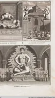 An illustration from Heilige Ceremonien, Gottes und Götzen-Dienste aller Völcker der Welt, Oder Eigentliche Vorstellung und summarischer Begriff, der vornehmsten Gottes-Dienstlichen Pflichten, Kirchen- und Tempel-Gebräuchen, der Christlich- und abgöttischen Völcker der gantzen Welt: Welche Nach des Berühmten Picarts Erfindung in Kupfer gestochen, und verlegt worden (1748)