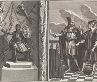 Picture 282 of 312 from Heilige Ceremonien, Gottes und Götzen-Dienste aller Völcker der Welt, Oder Eigentliche Vorstellung und summarischer Begriff, der vornehmsten Gottes-Dienstlichen Pflichten, Kirchen- und Tempel-Gebräuchen, der Christlich- und abgöttischen Völcker der gantzen Welt: Welche Nach des Berühmten Picarts Erfindung in Kupfer gestochen, und verlegt worden (1748), leaf 256