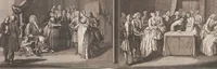 An illustration from Heilige Ceremonien, Gottes und Götzen-Dienste aller Völcker der Welt, Oder Eigentliche Vorstellung und summarischer Begriff, der vornehmsten Gottes-Dienstlichen Pflichten, Kirchen- und Tempel-Gebräuchen, der Christlich- und abgöttischen Völcker der gantzen Welt: Welche Nach des Berühmten Picarts Erfindung in Kupfer gestochen, und verlegt worden (1748)