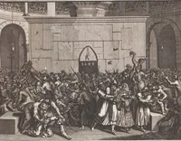 Picture 40 of 312 from Heilige Ceremonien, Gottes und Götzen-Dienste aller Völcker der Welt, Oder Eigentliche Vorstellung und summarischer Begriff, der vornehmsten Gottes-Dienstlichen Pflichten, Kirchen- und Tempel-Gebräuchen, der Christlich- und abgöttischen Völcker der gantzen Welt: Welche Nach des Berühmten Picarts Erfindung in Kupfer gestochen, und verlegt worden (1748), leaf 77
