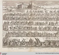 An illustration from Heilige Ceremonien, Gottes und Götzen-Dienste aller Völcker der Welt, Oder Eigentliche Vorstellung und summarischer Begriff, der vornehmsten Gottes-Dienstlichen Pflichten, Kirchen- und Tempel-Gebräuchen, der Christlich- und abgöttischen Völcker der gantzen Welt: Welche Nach des Berühmten Picarts Erfindung in Kupfer gestochen, und verlegt worden (1748)