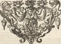 An illustration from Le Grand Cabinet Romain Ou Recueil D'Antiquitez Romaines: Qui consistent en Bas Reliefs, Statues des Dieux & des Hommes, Instruments Sacerdotaux, Lampes, Urnes, Seaux, Brasselets, Clefs, Anneaux, & Phioles lacrimales, Que L'On Trouve A Rome (1706)