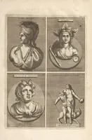 An illustration from Le Grand Cabinet Romain Ou Recueil D'Antiquitez Romaines: Qui consistent en Bas Reliefs, Statues des Dieux & des Hommes, Instruments Sacerdotaux, Lampes, Urnes, Seaux, Brasselets, Clefs, Anneaux, & Phioles lacrimales, Que L'On Trouve A Rome (1706)
