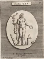 Picture 54 of 196 from Michaelis Angeli Causei De La Chausse Parisini Romanum Museum Sive Thesaurus Eruditae Antiquitatis: In Quo Gemmae, Idola, Insignia Sacerdotalia, Instrumenta sacrificijs, inservientia, Lucernae, Vasa, Bullae, Armillae, Fibulae, Claves, Annulli, Tesserae, Styli, Strigiles, Gutti, Phialae lacrymatoriae, vota, Signa Militaria, Marmora &c. (1707), leaf 103