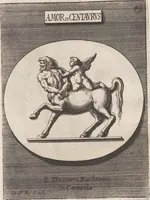 Picture 56 of 196 from Michaelis Angeli Causei De La Chausse Parisini Romanum Museum Sive Thesaurus Eruditae Antiquitatis: In Quo Gemmae, Idola, Insignia Sacerdotalia, Instrumenta sacrificijs, inservientia, Lucernae, Vasa, Bullae, Armillae, Fibulae, Claves, Annulli, Tesserae, Styli, Strigiles, Gutti, Phialae lacrymatoriae, vota, Signa Militaria, Marmora &c. (1707), leaf 105
