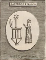 Picture 57 of 196 from Michaelis Angeli Causei De La Chausse Parisini Romanum Museum Sive Thesaurus Eruditae Antiquitatis: In Quo Gemmae, Idola, Insignia Sacerdotalia, Instrumenta sacrificijs, inservientia, Lucernae, Vasa, Bullae, Armillae, Fibulae, Claves, Annulli, Tesserae, Styli, Strigiles, Gutti, Phialae lacrymatoriae, vota, Signa Militaria, Marmora &c. (1707), leaf 106