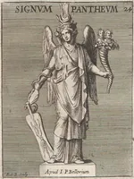 Picture 88 of 196 from Michaelis Angeli Causei De La Chausse Parisini Romanum Museum Sive Thesaurus Eruditae Antiquitatis: In Quo Gemmae, Idola, Insignia Sacerdotalia, Instrumenta sacrificijs, inservientia, Lucernae, Vasa, Bullae, Armillae, Fibulae, Claves, Annulli, Tesserae, Styli, Strigiles, Gutti, Phialae lacrymatoriae, vota, Signa Militaria, Marmora &c. (1707), leaf 181