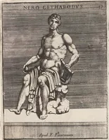 Picture 105 of 196 from Michaelis Angeli Causei De La Chausse Parisini Romanum Museum Sive Thesaurus Eruditae Antiquitatis: In Quo Gemmae, Idola, Insignia Sacerdotalia, Instrumenta sacrificijs, inservientia, Lucernae, Vasa, Bullae, Armillae, Fibulae, Claves, Annulli, Tesserae, Styli, Strigiles, Gutti, Phialae lacrymatoriae, vota, Signa Militaria, Marmora &c. (1707), leaf 200