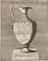 Picture 115 of 196 from Michaelis Angeli Causei De La Chausse Parisini Romanum Museum Sive Thesaurus Eruditae Antiquitatis: In Quo Gemmae, Idola, Insignia Sacerdotalia, Instrumenta sacrificijs, inservientia, Lucernae, Vasa, Bullae, Armillae, Fibulae, Claves, Annulli, Tesserae, Styli, Strigiles, Gutti, Phialae lacrymatoriae, vota, Signa Militaria, Marmora &c. (1707), leaf 224