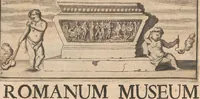 Picture 141 of 196 from Michaelis Angeli Causei De La Chausse Parisini Romanum Museum Sive Thesaurus Eruditae Antiquitatis: In Quo Gemmae, Idola, Insignia Sacerdotalia, Instrumenta sacrificijs, inservientia, Lucernae, Vasa, Bullae, Armillae, Fibulae, Claves, Annulli, Tesserae, Styli, Strigiles, Gutti, Phialae lacrymatoriae, vota, Signa Militaria, Marmora &c. (1707), leaf 250