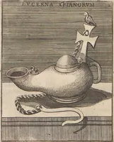 An illustration from Michaelis Angeli Causei De La Chausse Parisini Romanum Museum Sive Thesaurus Eruditae Antiquitatis: In Quo Gemmae, Idola, Insignia Sacerdotalia, Instrumenta sacrificijs, inservientia, Lucernae, Vasa, Bullae, Armillae, Fibulae, Claves, Annulli, Tesserae, Styli, Strigiles, Gutti, Phialae lacrymatoriae, vota, Signa Militaria, Marmora &c. (1707)