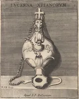 An illustration from Michaelis Angeli Causei De La Chausse Parisini Romanum Museum Sive Thesaurus Eruditae Antiquitatis: In Quo Gemmae, Idola, Insignia Sacerdotalia, Instrumenta sacrificijs, inservientia, Lucernae, Vasa, Bullae, Armillae, Fibulae, Claves, Annulli, Tesserae, Styli, Strigiles, Gutti, Phialae lacrymatoriae, vota, Signa Militaria, Marmora &c. (1707)