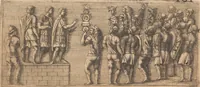 Picture 169 of 196 from Michaelis Angeli Causei De La Chausse Parisini Romanum Museum Sive Thesaurus Eruditae Antiquitatis: In Quo Gemmae, Idola, Insignia Sacerdotalia, Instrumenta sacrificijs, inservientia, Lucernae, Vasa, Bullae, Armillae, Fibulae, Claves, Annulli, Tesserae, Styli, Strigiles, Gutti, Phialae lacrymatoriae, vota, Signa Militaria, Marmora &c. (1707), leaf 288