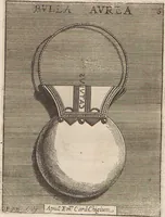 Picture 176 of 196 from Michaelis Angeli Causei De La Chausse Parisini Romanum Museum Sive Thesaurus Eruditae Antiquitatis: In Quo Gemmae, Idola, Insignia Sacerdotalia, Instrumenta sacrificijs, inservientia, Lucernae, Vasa, Bullae, Armillae, Fibulae, Claves, Annulli, Tesserae, Styli, Strigiles, Gutti, Phialae lacrymatoriae, vota, Signa Militaria, Marmora &c. (1707), leaf 313