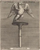 Picture 184 of 196 from Michaelis Angeli Causei De La Chausse Parisini Romanum Museum Sive Thesaurus Eruditae Antiquitatis: In Quo Gemmae, Idola, Insignia Sacerdotalia, Instrumenta sacrificijs, inservientia, Lucernae, Vasa, Bullae, Armillae, Fibulae, Claves, Annulli, Tesserae, Styli, Strigiles, Gutti, Phialae lacrymatoriae, vota, Signa Militaria, Marmora &c. (1707), leaf 322