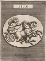 Picture 50 of 196 from Michaelis Angeli Causei De La Chausse Parisini Romanum Museum Sive Thesaurus Eruditae Antiquitatis: In Quo Gemmae, Idola, Insignia Sacerdotalia, Instrumenta sacrificijs, inservientia, Lucernae, Vasa, Bullae, Armillae, Fibulae, Claves, Annulli, Tesserae, Styli, Strigiles, Gutti, Phialae lacrymatoriae, vota, Signa Militaria, Marmora &c. (1707), leaf 99