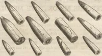 An illustration from Michaelis Mercati Samminiatensis Metallotheca: Opus Posthumum, Auctoritate, & Munificentiâ Clementis Undecimi Pontificis Maximi E' tenebris in lucem eductum; Opera autem, & studio Joannis Mariae Lancisii Archiatri Pontificii Illustratum. Cui Accessit Appendix Cum XIX. Recens Inventis Iconibus (1719)