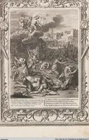 An illustration from Neueröffneter Musen-Tempel: welcher das allermerkwürdigste, aus den Fabeln der Alten in 60 auserlesenen und schönen Kupfern von Bernard Picart und andern kunstreichen Männern vorstellet ; mit deutlichen Erklärungen und Anmerkungen (1754)