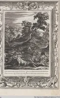 Picture 29 of 81 from Neueröffneter Musen-Tempel: welcher das allermerkwürdigste, aus den Fabeln der Alten in 60 auserlesenen und schönen Kupfern von Bernard Picart und andern kunstreichen Männern vorstellet ; mit deutlichen Erklärungen und Anmerkungen (1754), leaf 87