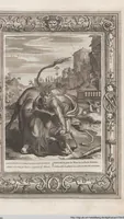 Picture 33 of 81 from Neueröffneter Musen-Tempel: welcher das allermerkwürdigste, aus den Fabeln der Alten in 60 auserlesenen und schönen Kupfern von Bernard Picart und andern kunstreichen Männern vorstellet ; mit deutlichen Erklärungen und Anmerkungen (1754), leaf 98