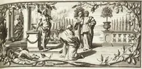 An illustration from Continvation der Nürnbergischen Hesperidvm, Oder: Fernere gründliche Beschreibung Der Edlen Citronat- Citronen- und Pomeranzen-Früchte: mit einem ausführlichen Bericht, wie solche am besten zu warten und zu erhalten seyn ; Worbei diejenigen Sorten, so theils zu Nürnberg gewachsen, theils von verschiedenen fremden Orten dahin gelanget, auf das accurateste in Kupffer gestochen und nachgezeichnet worden ; abermals in vier Theile eingetheilet, und mit gehörigen Anmerkungen erläutert (1714)