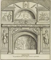 An illustration from Le pitture antiche delle grotte di Roma, e del sepolcro de' Nasonj: disegnate, & intagliate alla similitudine degli antichi originali (1706)